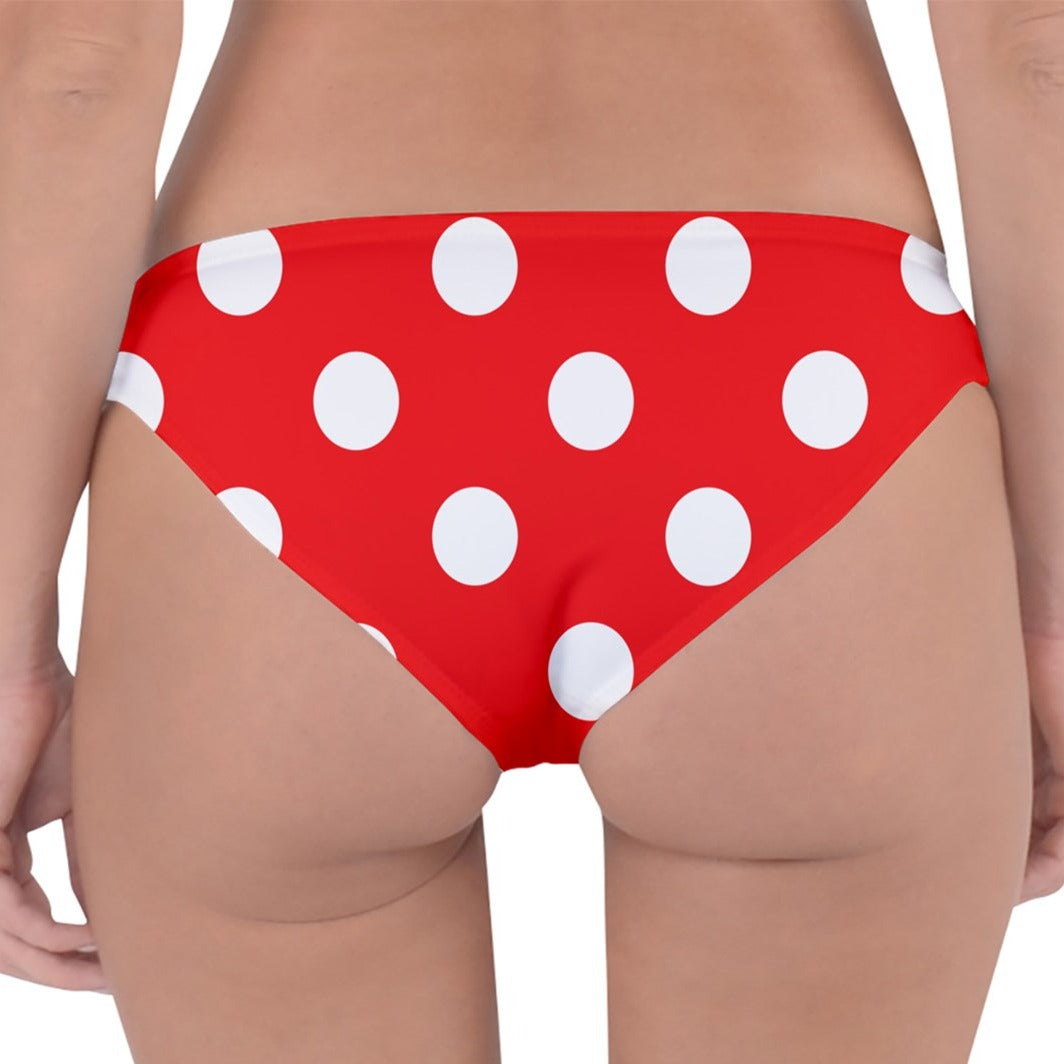 Teen - Plus Size Red Polka Dot Reversible Hipster Twerking Tuck