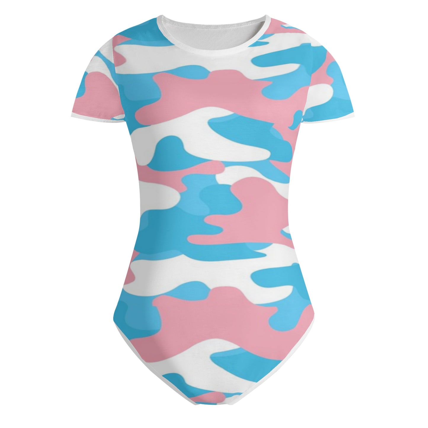 Teen Blue Pink White Pride Camouflage Soft T-Shirt Bodysuit