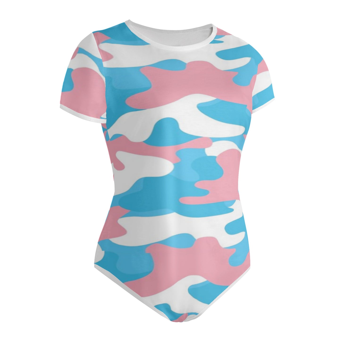 Teen Blue Pink White Pride Camouflage Soft T-Shirt Bodysuit