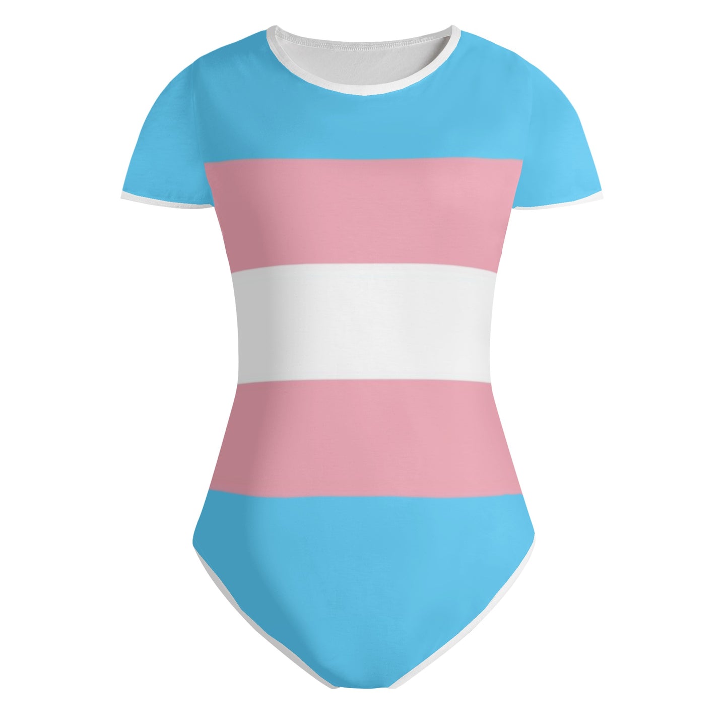 Teen Blue Pink White Pride Soft T-Shirt Bodysuit