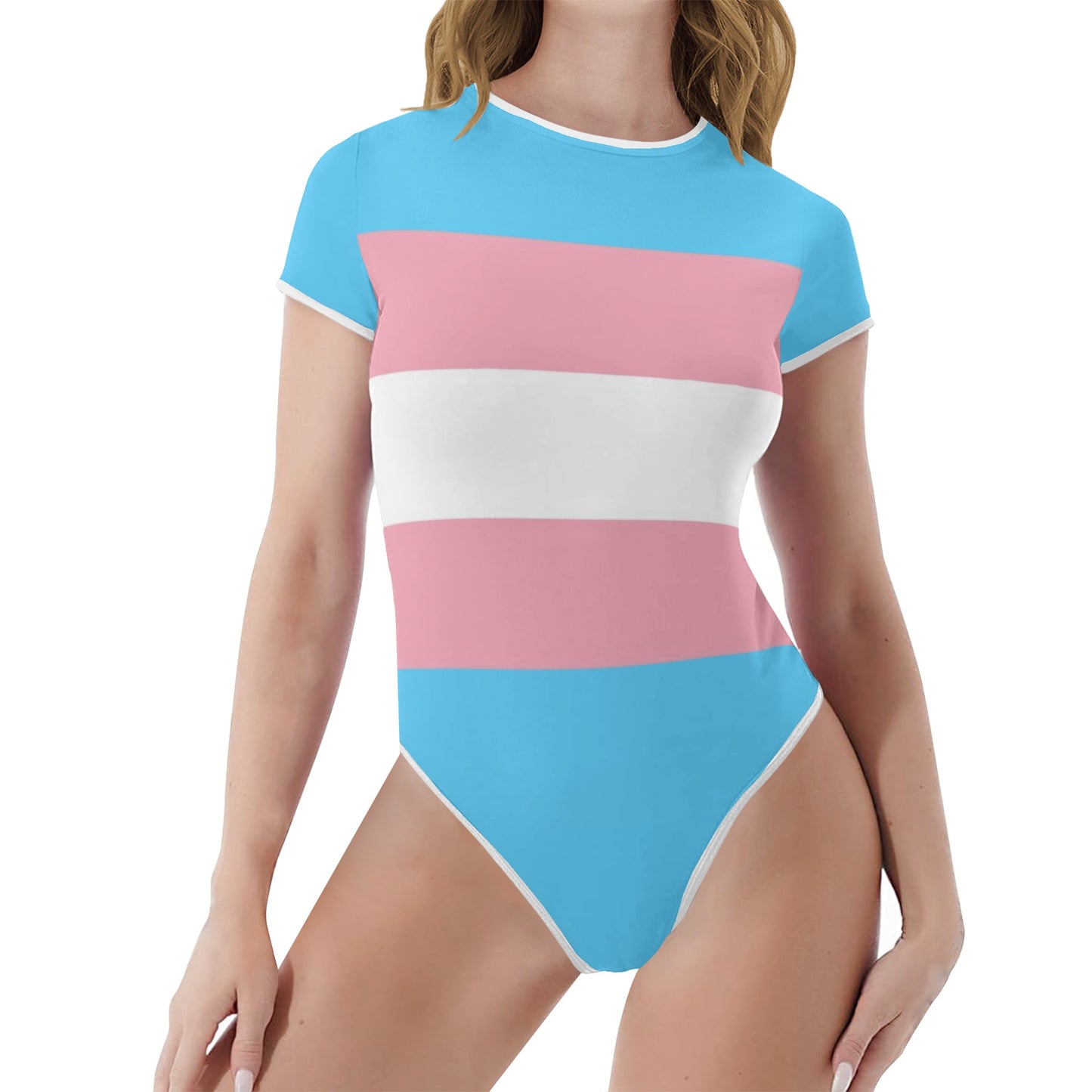 Teen Blue Pink White Pride Soft T-Shirt Bodysuit