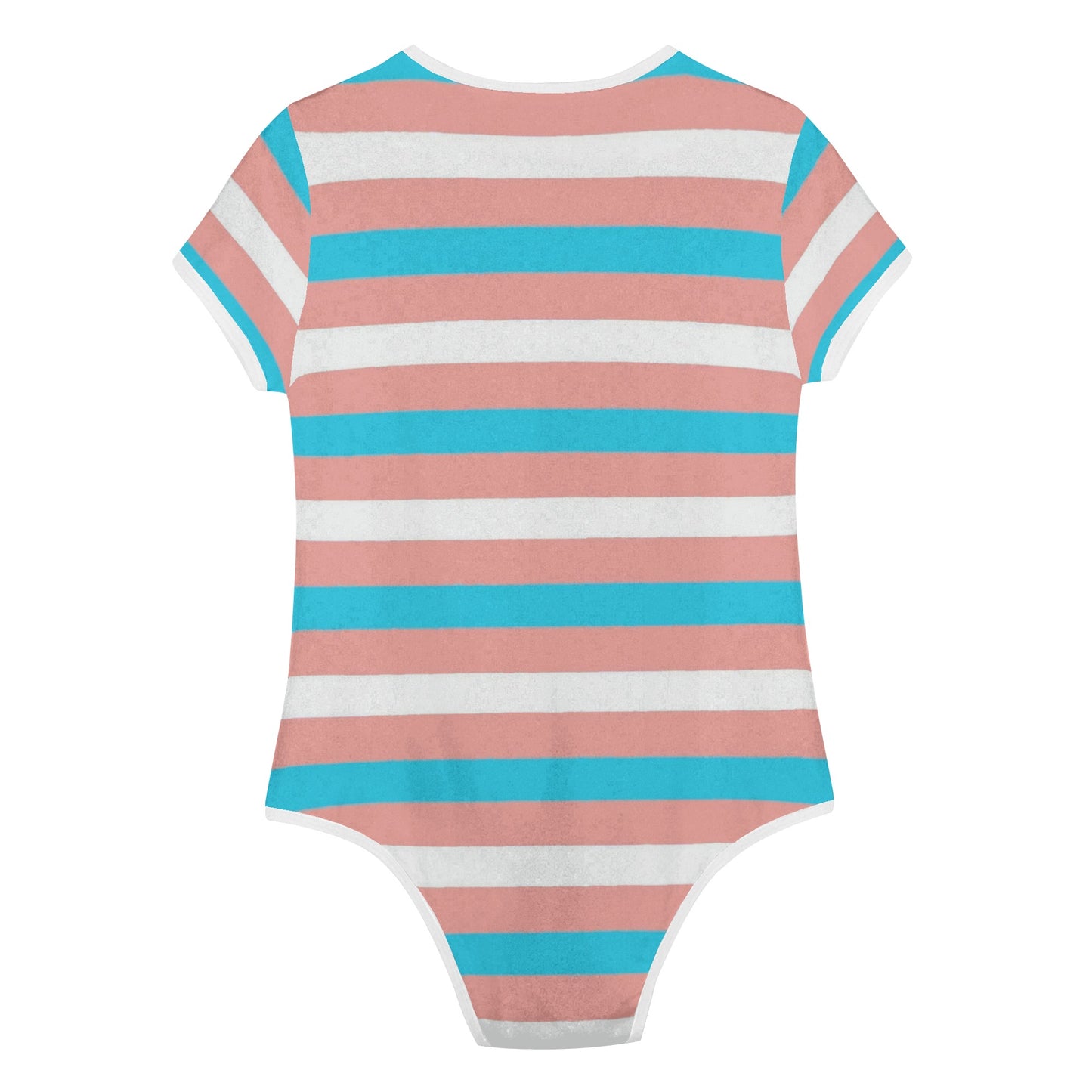 Teen Blue Pink White Pride Candy Stripes Soft T-Shirt Bodysuit