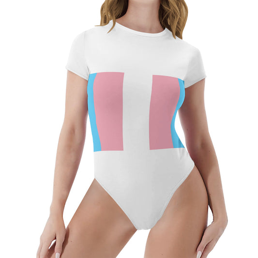 Teen Blue Pink White Pride Soft White T-Shirt Bodysuit