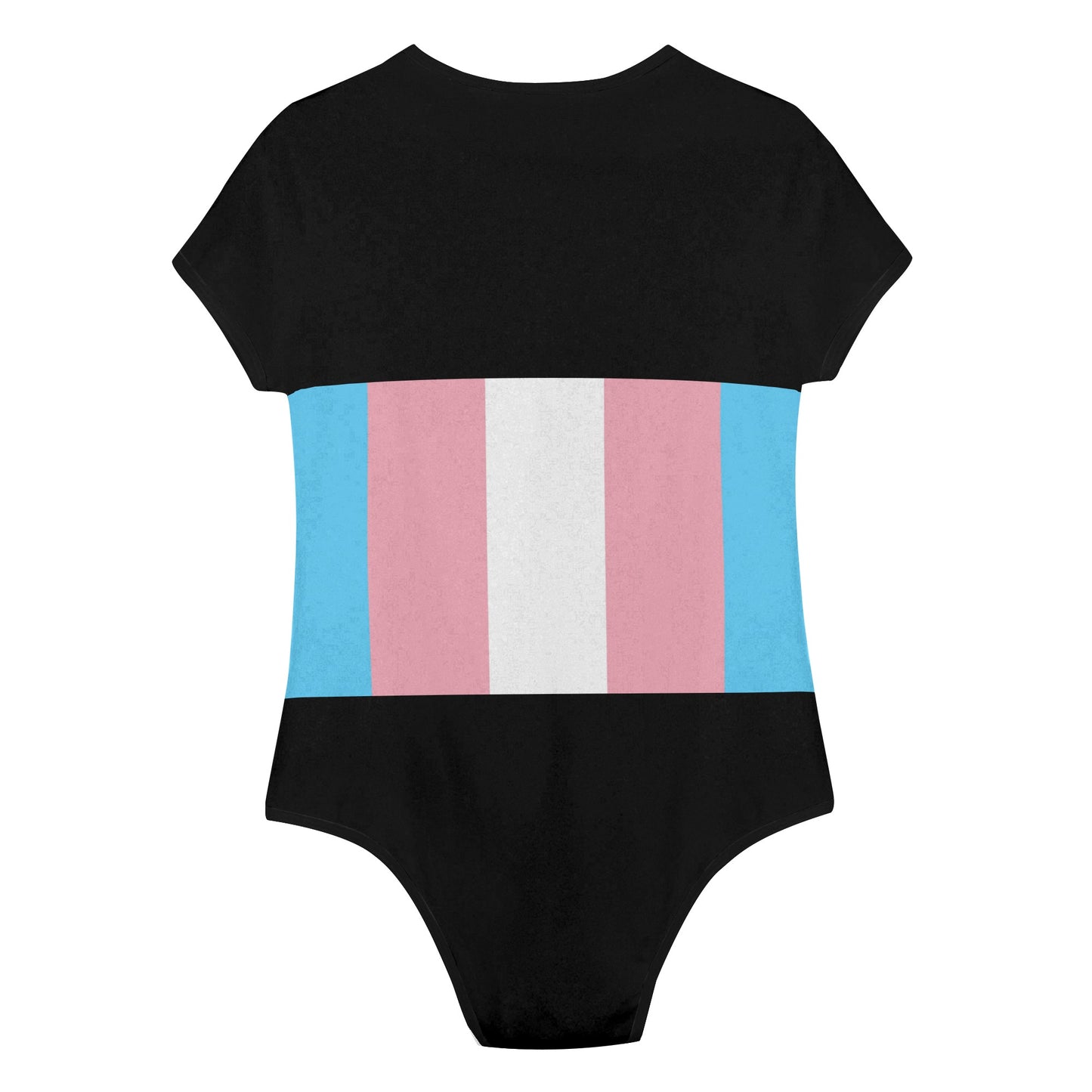 Teen Blue Pink White Pride Soft Black T-Shirt Bodysuit