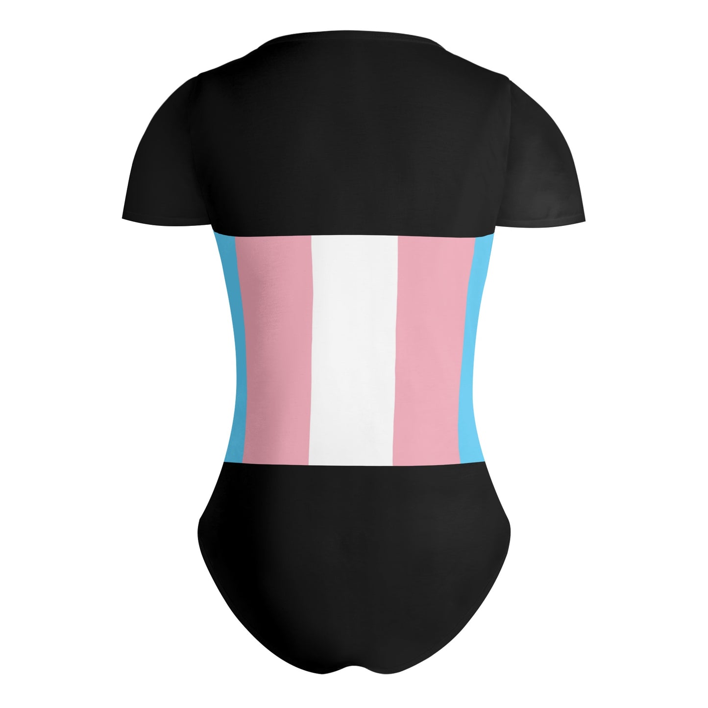 Teen Blue Pink White Pride Soft Black T-Shirt Bodysuit