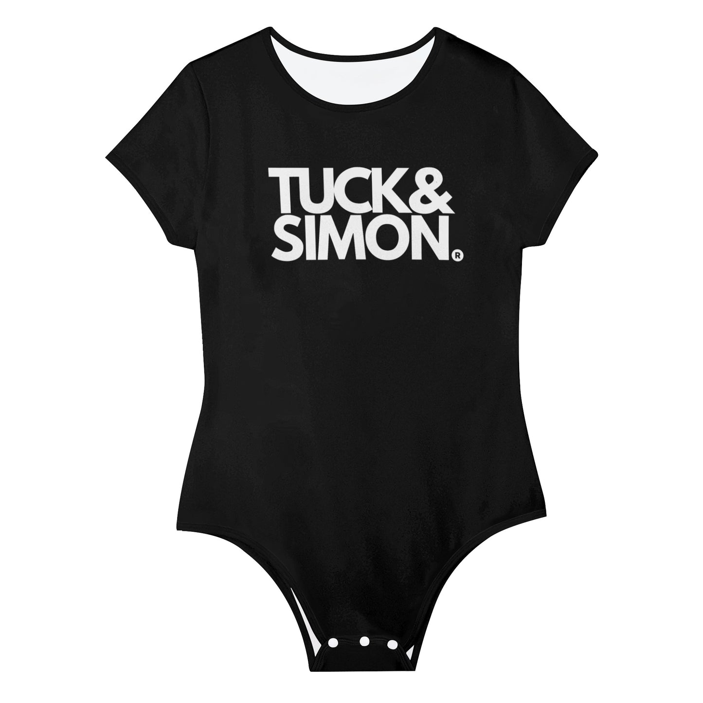 Teen Tuck&Simon Distinction Soft Black T-Shirt Bodysuit