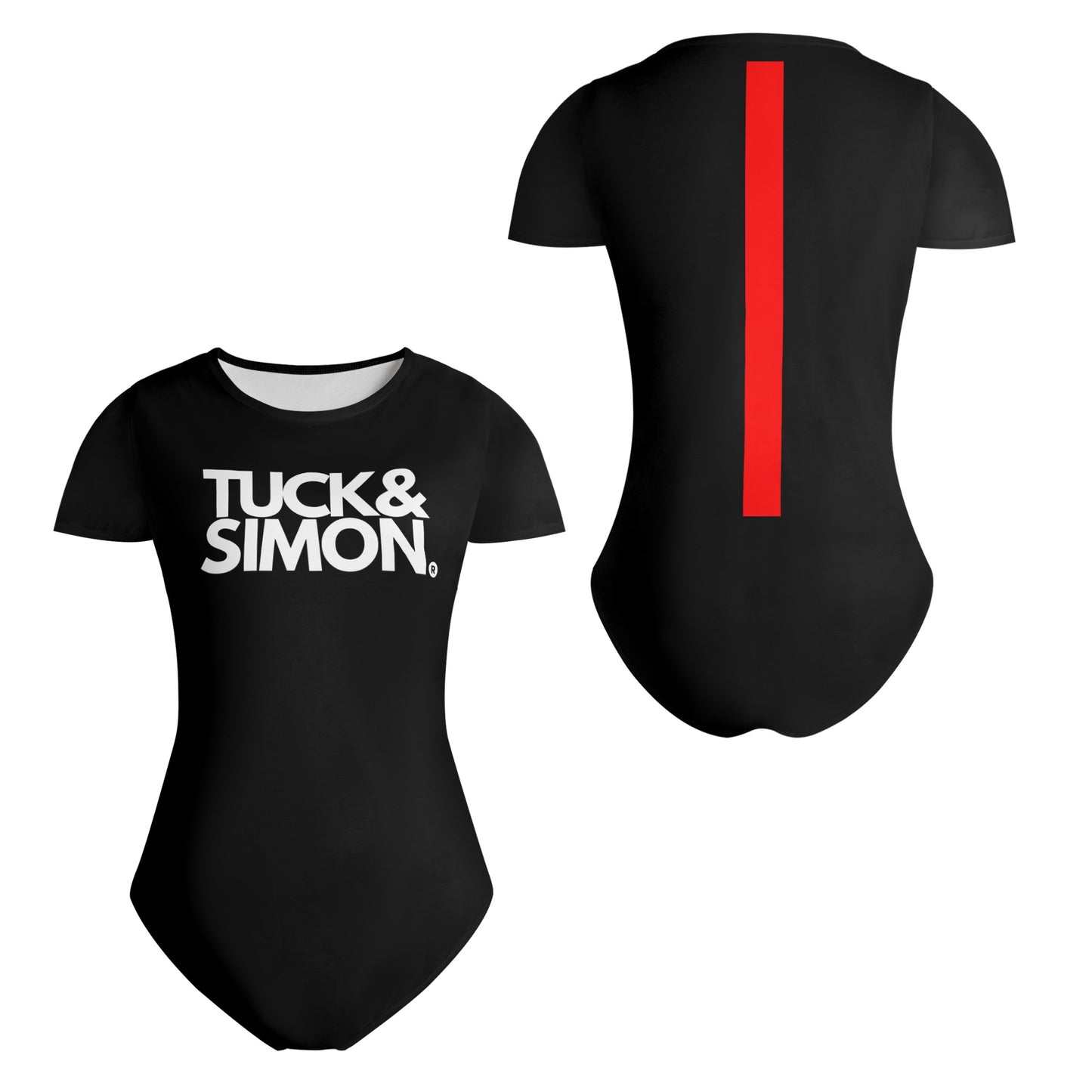 Teen Tuck&Simon Distinction Soft Black T-Shirt Bodysuit