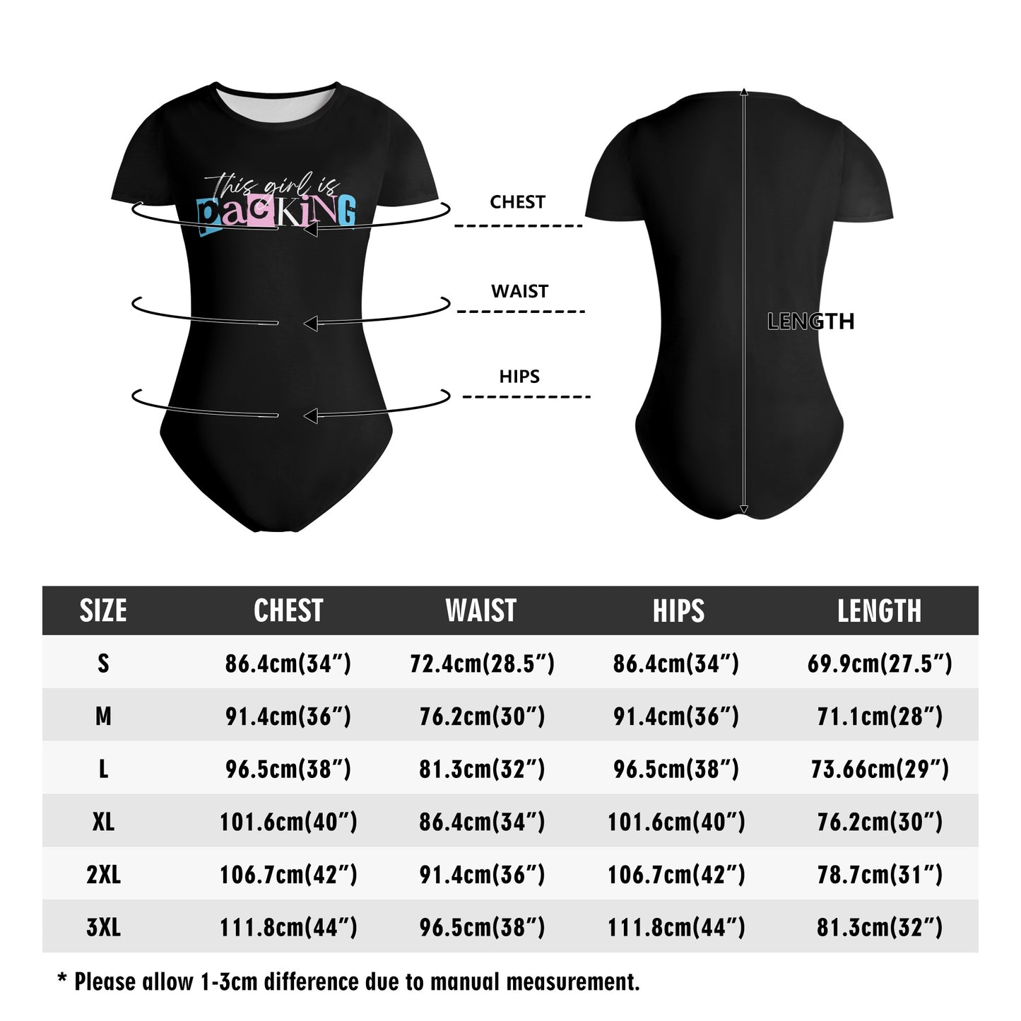 Teen 'This Girl Is Packing' Black Soft T-Shirt Bodysuit