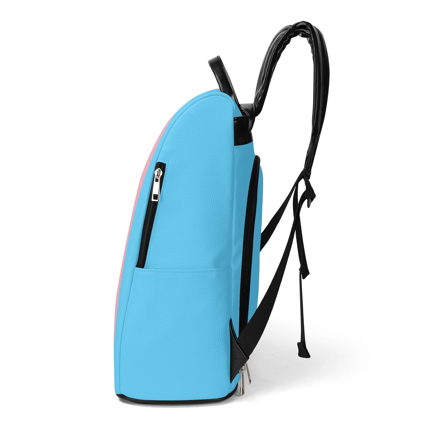 Blue Pink White Trans Pride Anti-Theft Backpack