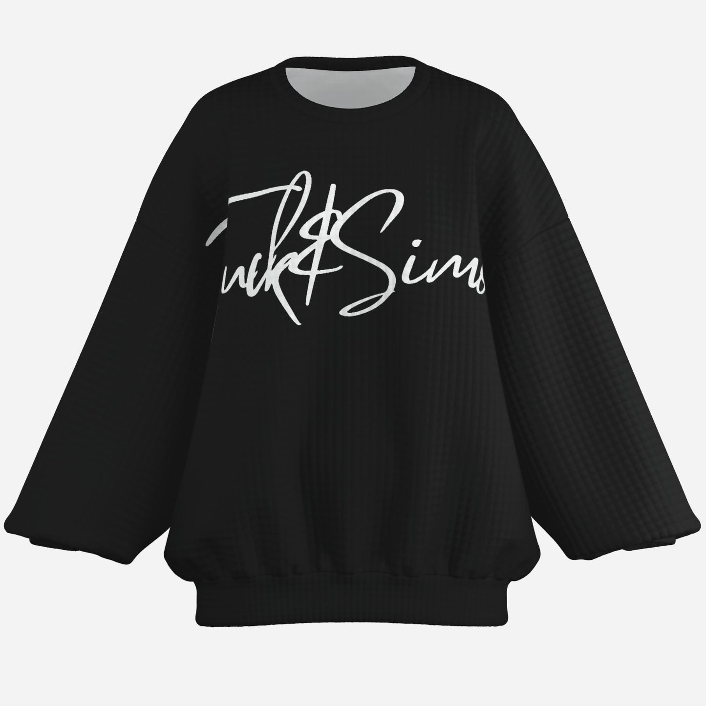 Tuck&Simon Signiture Black Drop Shoulder Sweater
