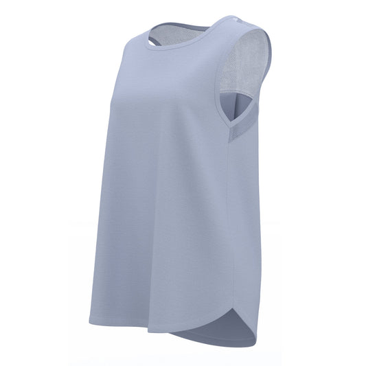 1 Side Design Print Women's Split Loose Yoga Tank Top