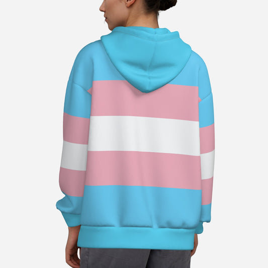 All-Over Print Women's Zipper Hoodie With Pocket-Air Layer 230 GSM