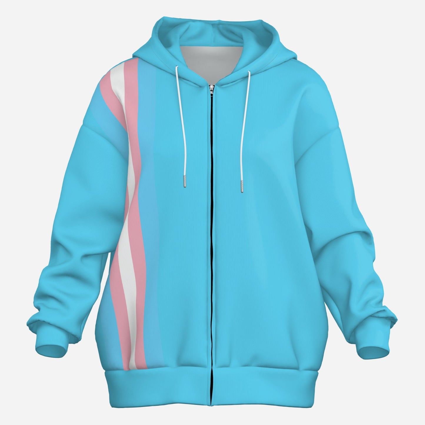 All-Over Print Women's Zipper Hoodie With Pocket-Air Layer 230 GSM