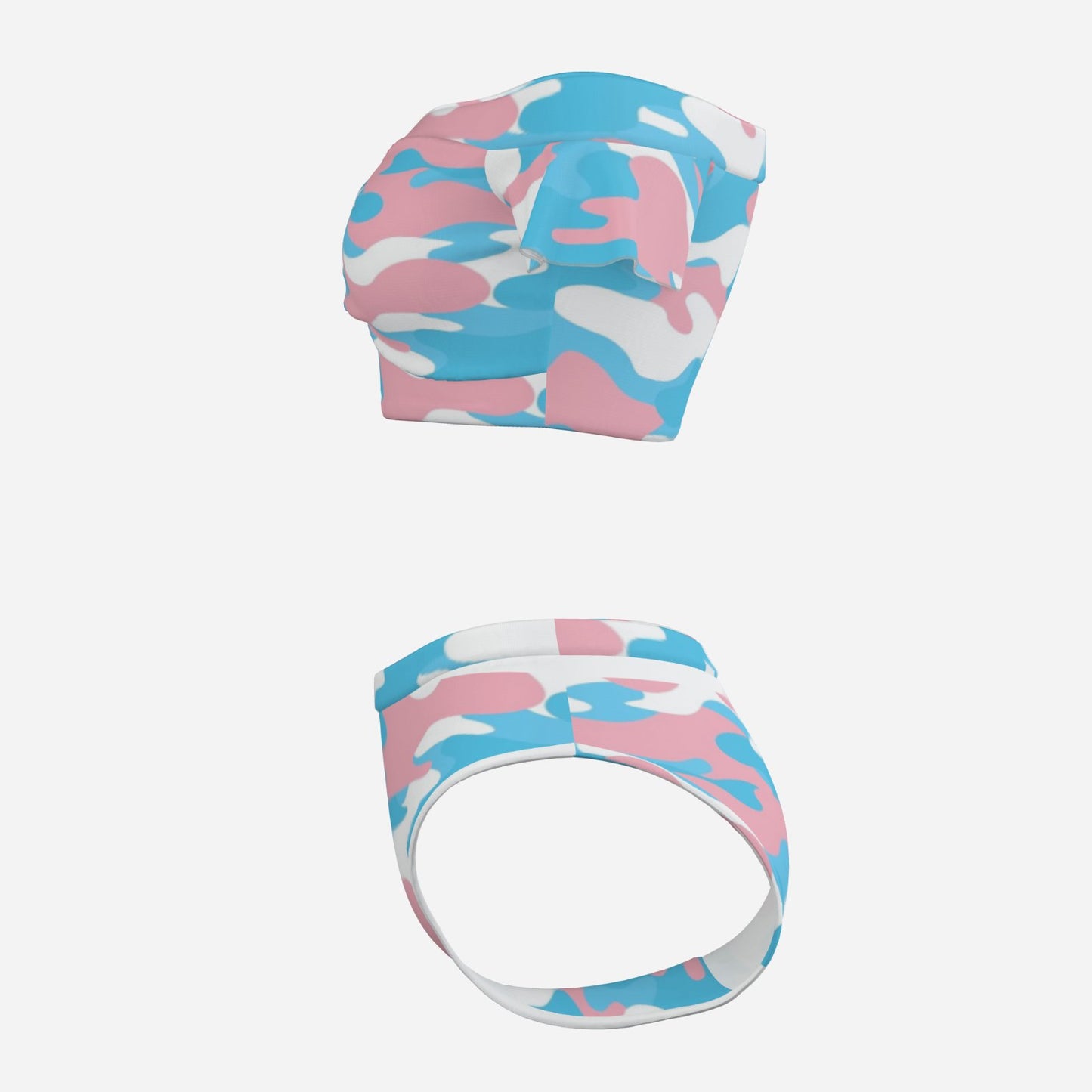 Pride Camouflage Bikini Swimsuit with Ruffle Sleeves