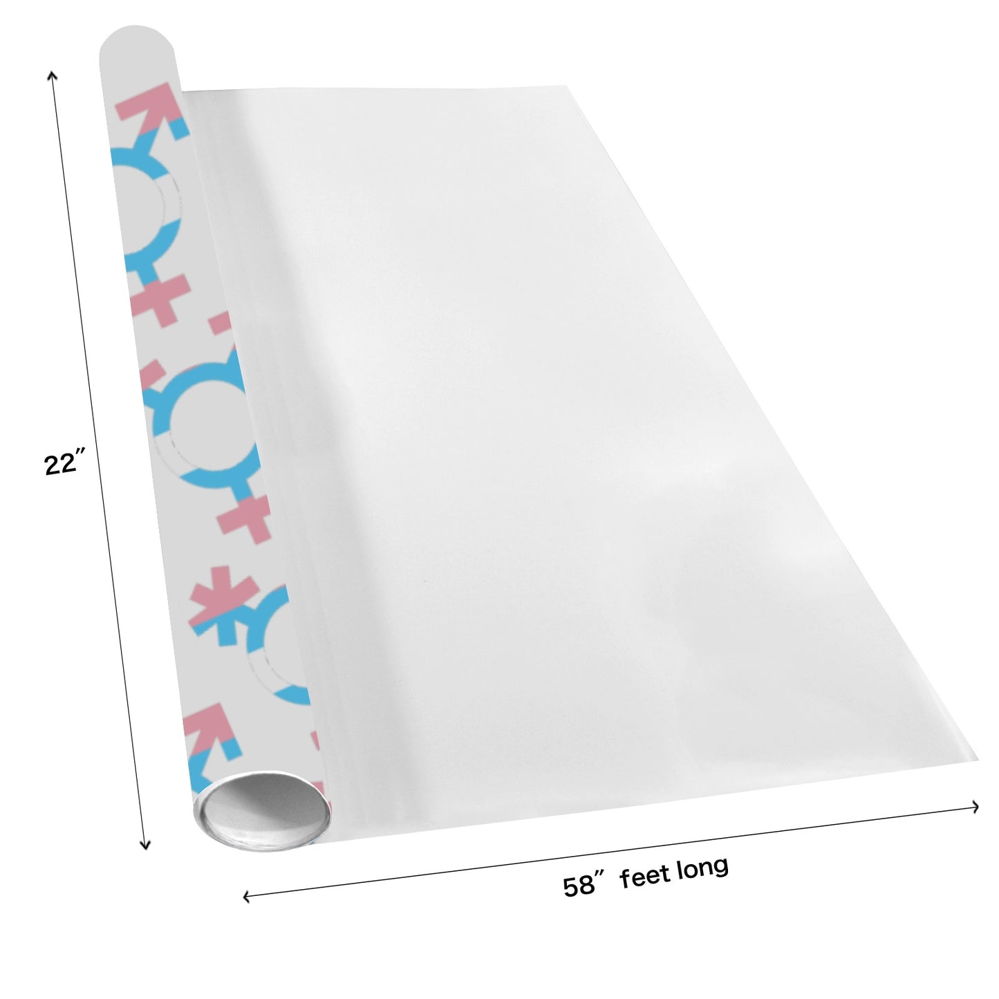 Coated Gift Wrapping Paper 58"x 22"(1 Roll)(Made in Queens)