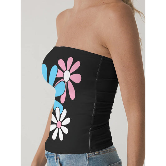 2XS-3XL Blue Pink White Pride Double-Layer Strapless Top