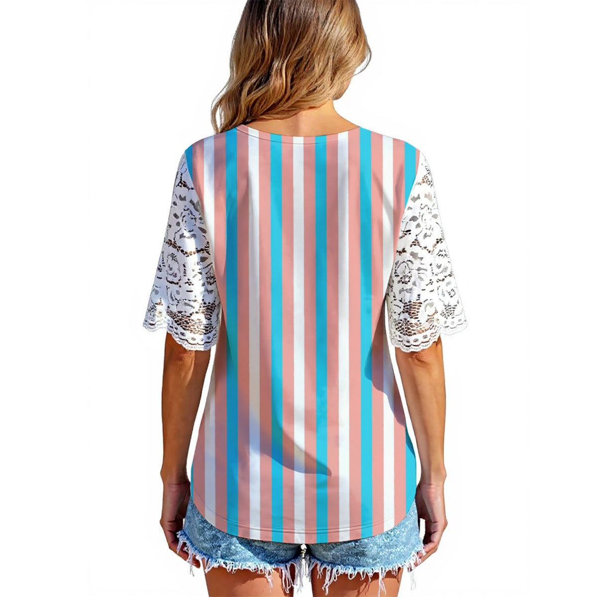 S - 5XL Pride Lace-Sleeved Loose Top
