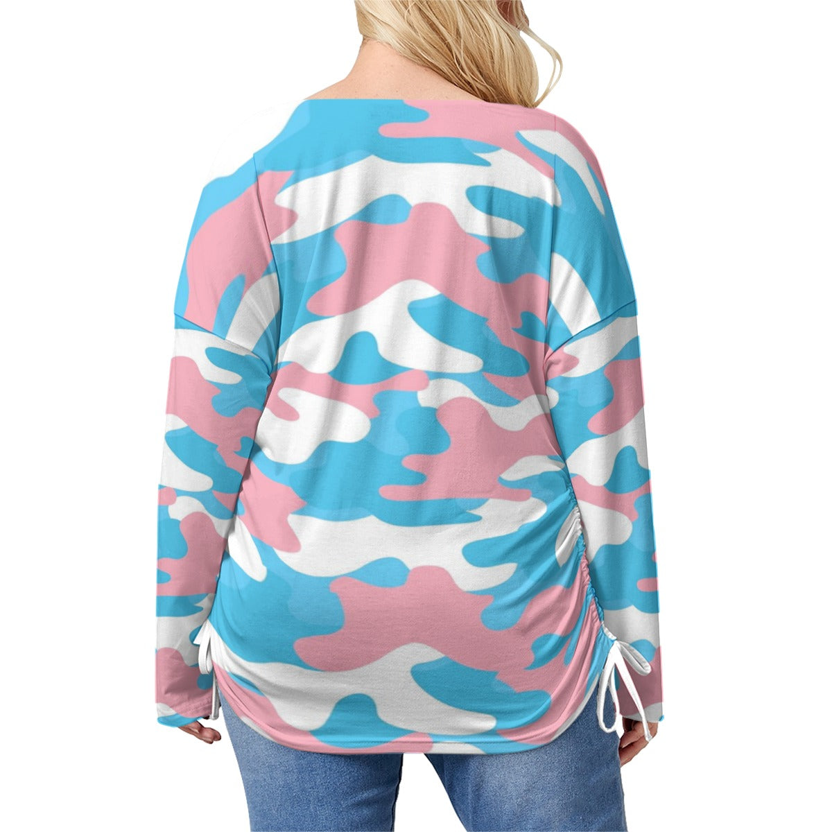 L-5XL Pride Drawstring Long Sleeved T-Shirt (Plus Size)