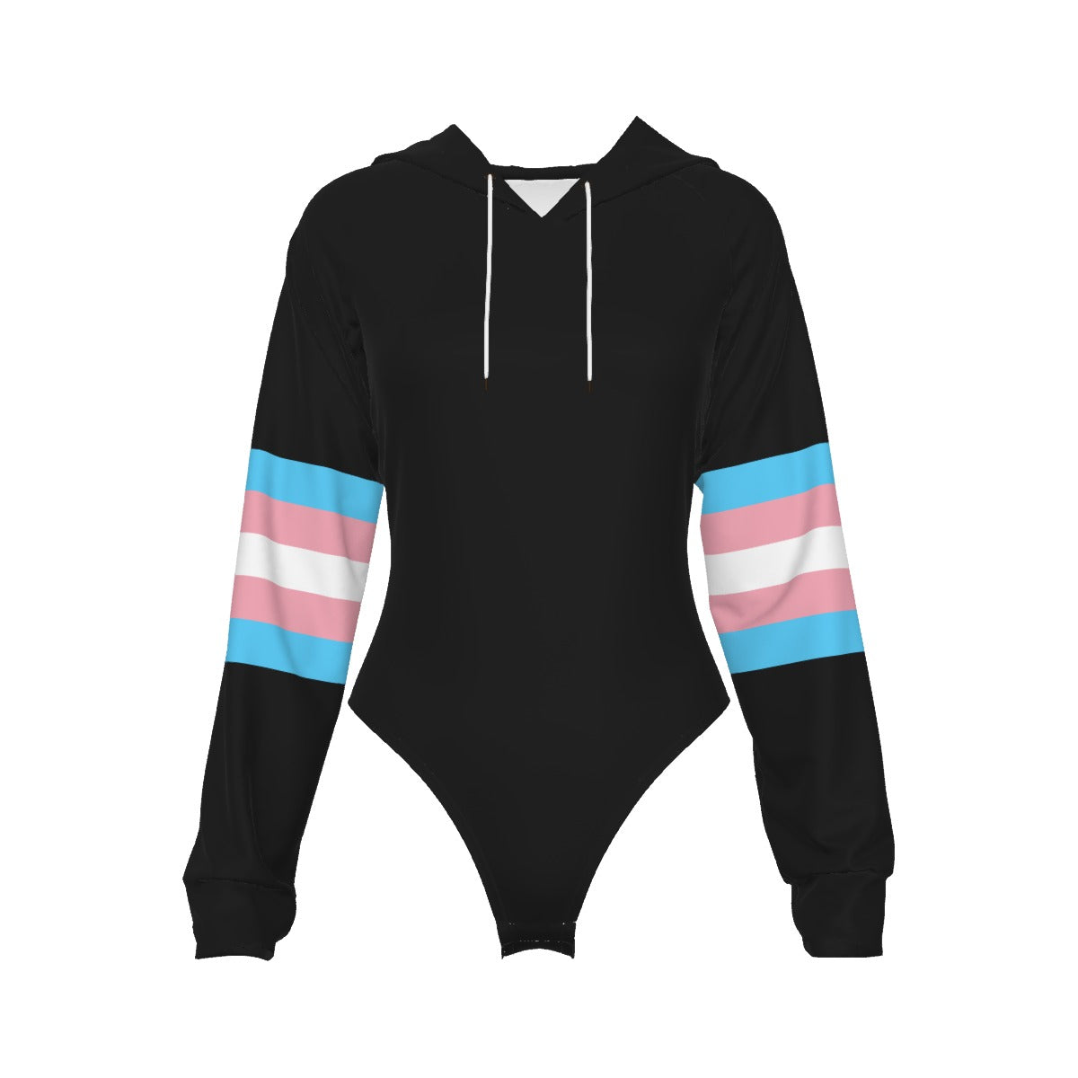 Teen Pride Black Raglan Sleeve Hooded Bodysuit