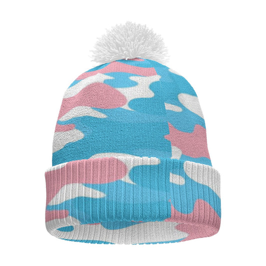 Pride Camouflage Knitted Pom-Pom Hat