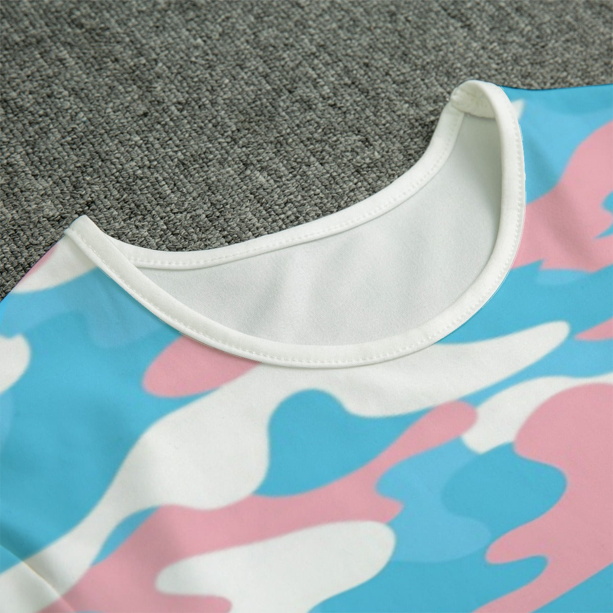 Plus Size Blue Pink White Pride Soft T-Shirt Bodysuit