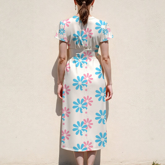 S-5XL Pride Flutter Sleeve Midi Dress