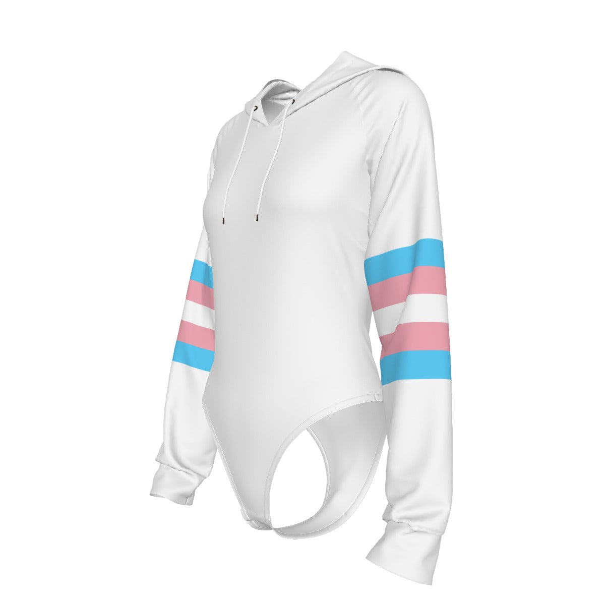 Teen Pride White Raglan Sleeve Hooded Bodysuit