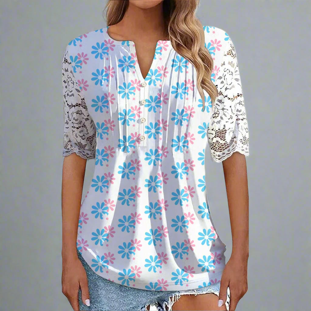 S - 5XL Pride Lace-Sleeved Loose Top