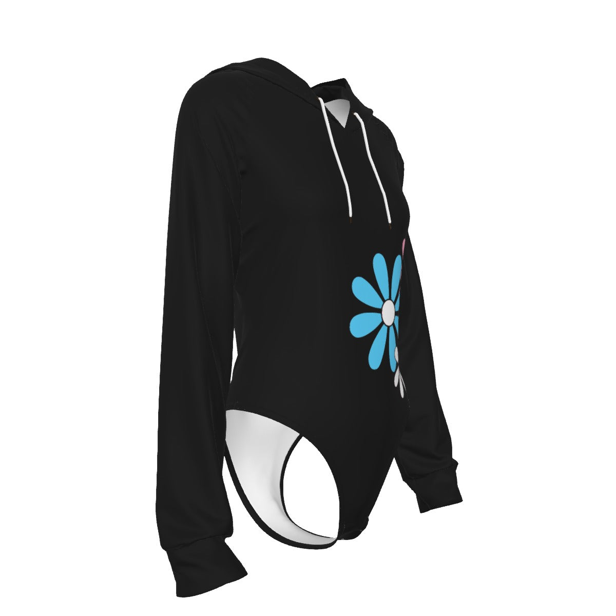 Teen Pride Black Raglan Sleeve Hooded Bodysuit