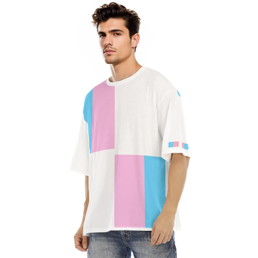S-2XL Blue Pink White Pride Raglan Casual T-Shirt