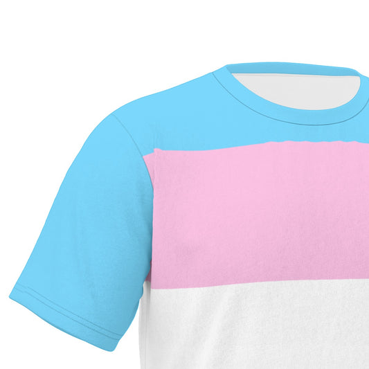 Teen - Plus Size Blue Pink White Casual T-Shirt