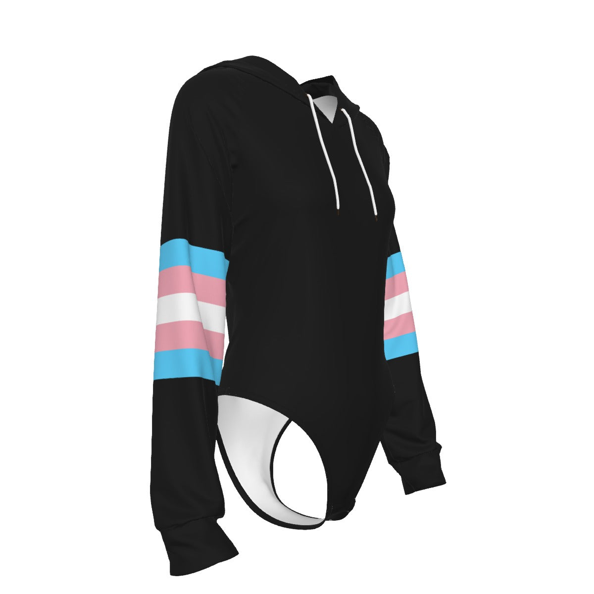 Teen Pride Black Raglan Sleeve Hooded Bodysuit