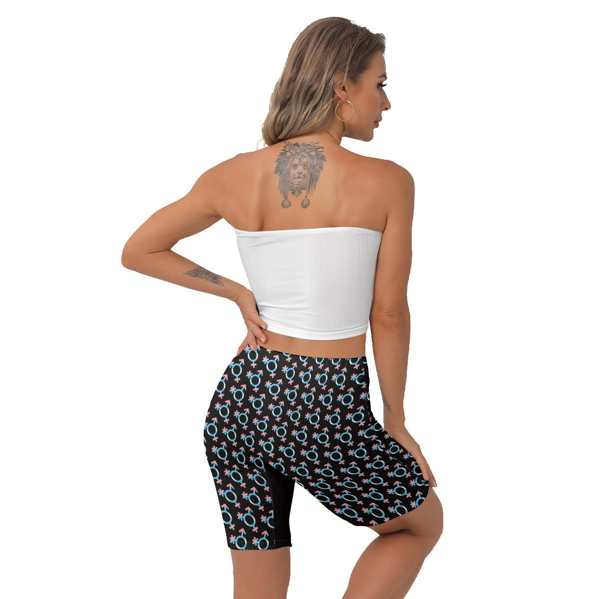 Blue Pink White Pride Stretchy Lady Boxers