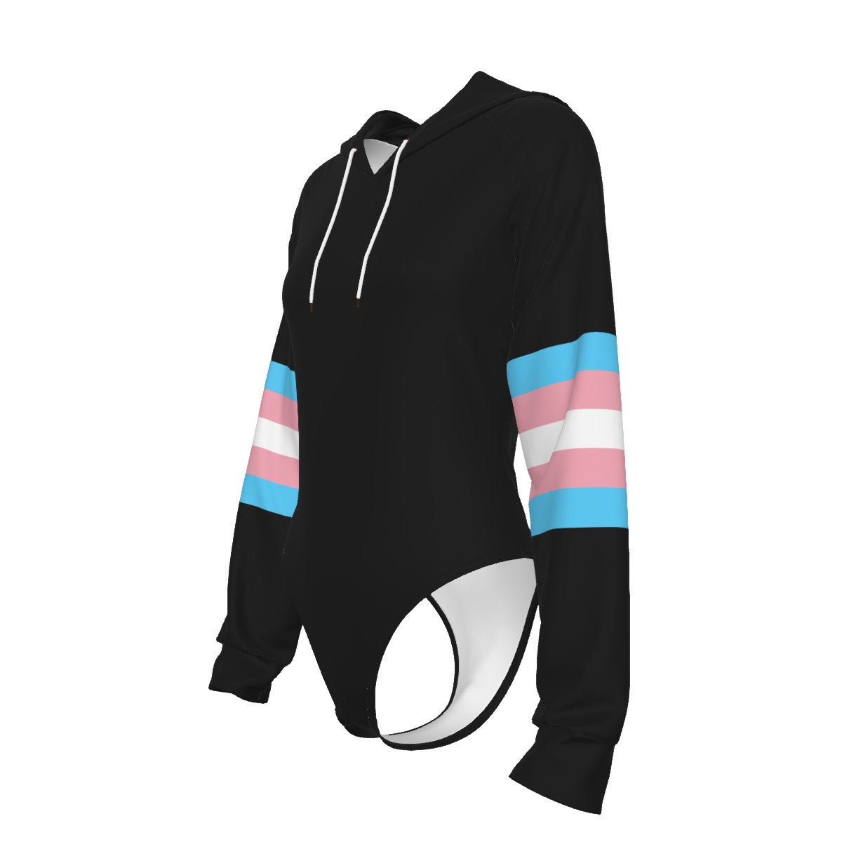 Teen Pride Black Raglan Sleeve Hooded Bodysuit