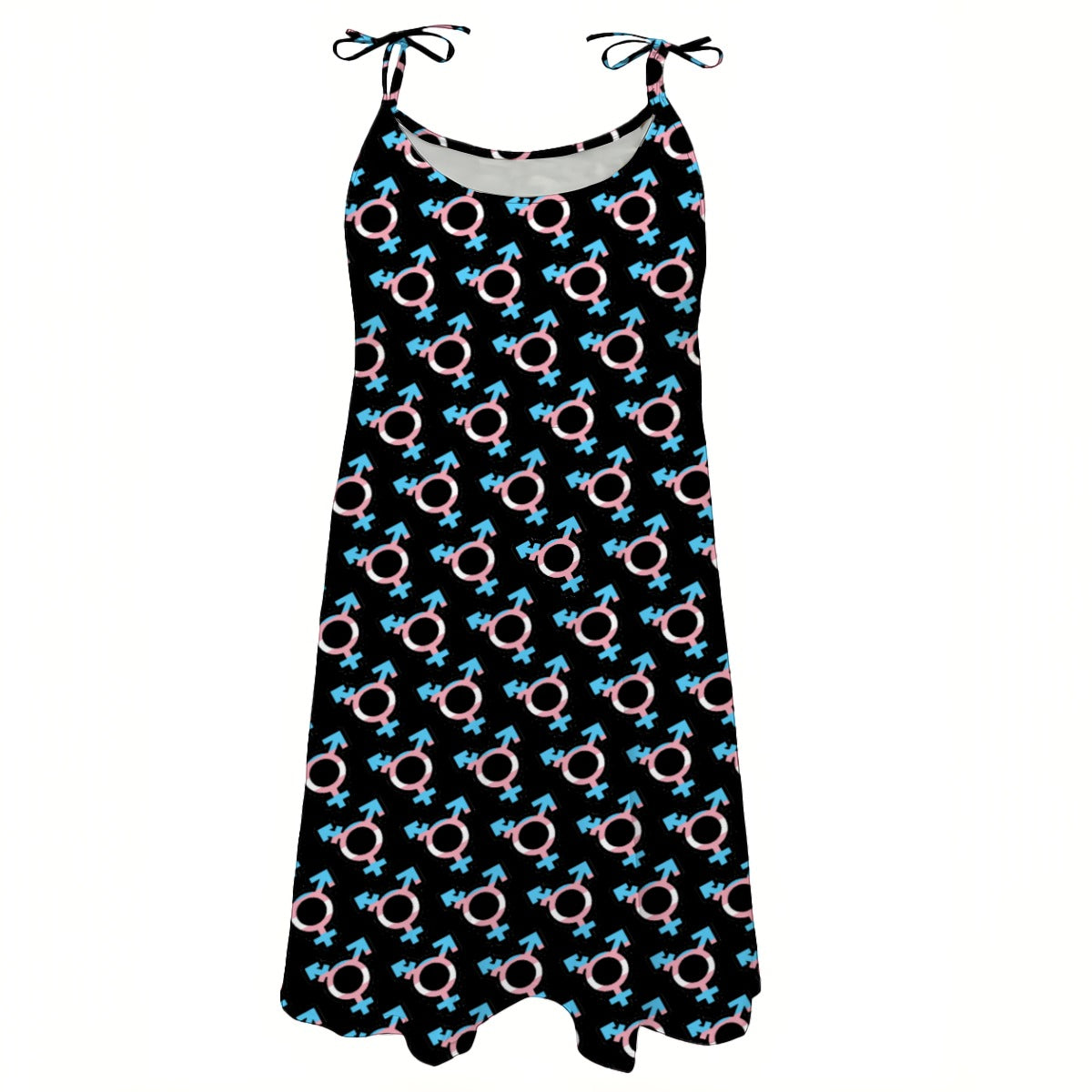 Pride Black Beach Tie-Dress