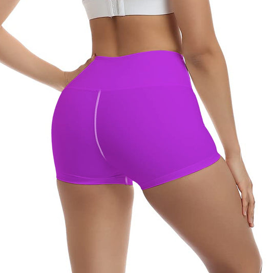 XS-L Hot Purple Ultra-Short Yoga Shorts