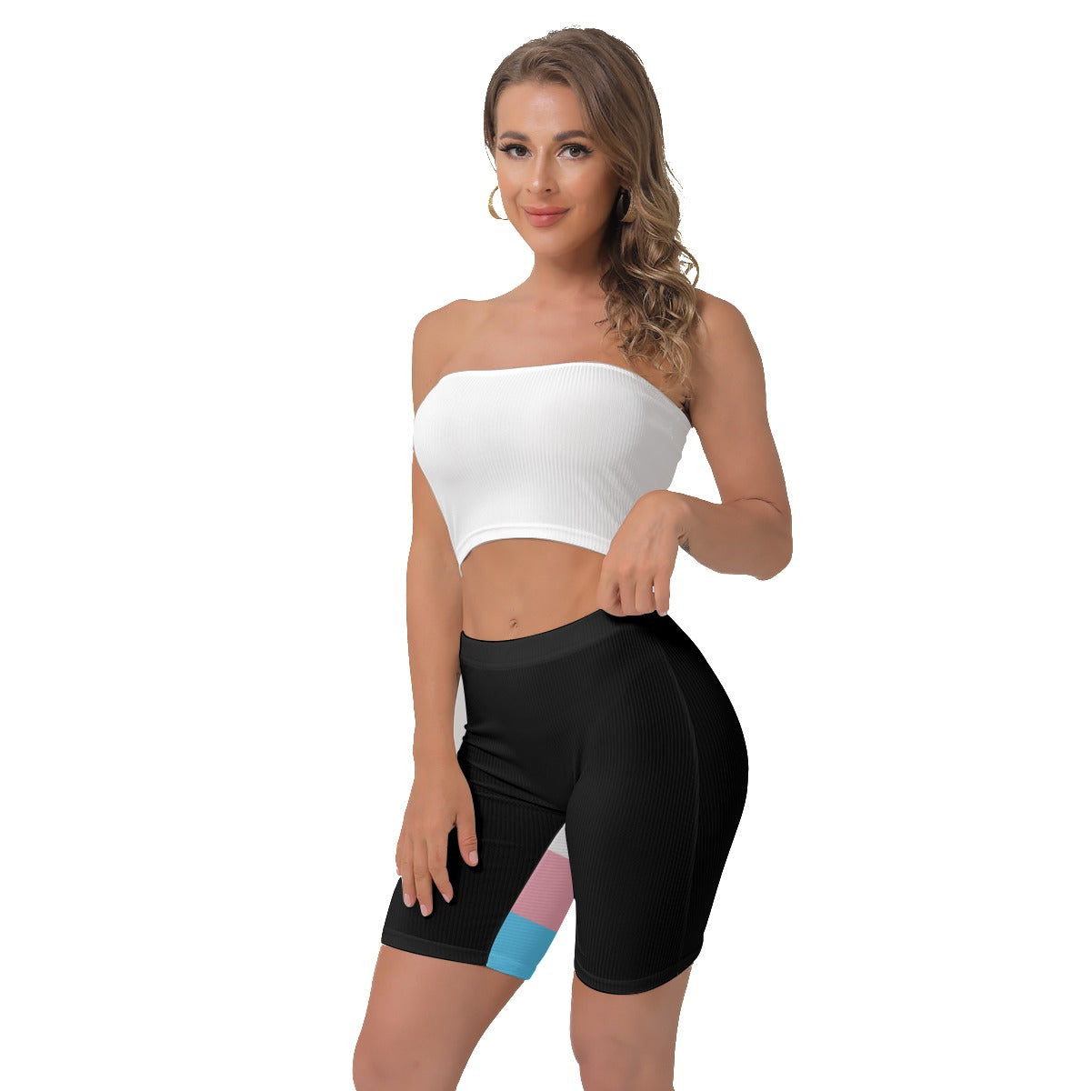 Blue Pink White Pride Stretchy Lady Boxers
