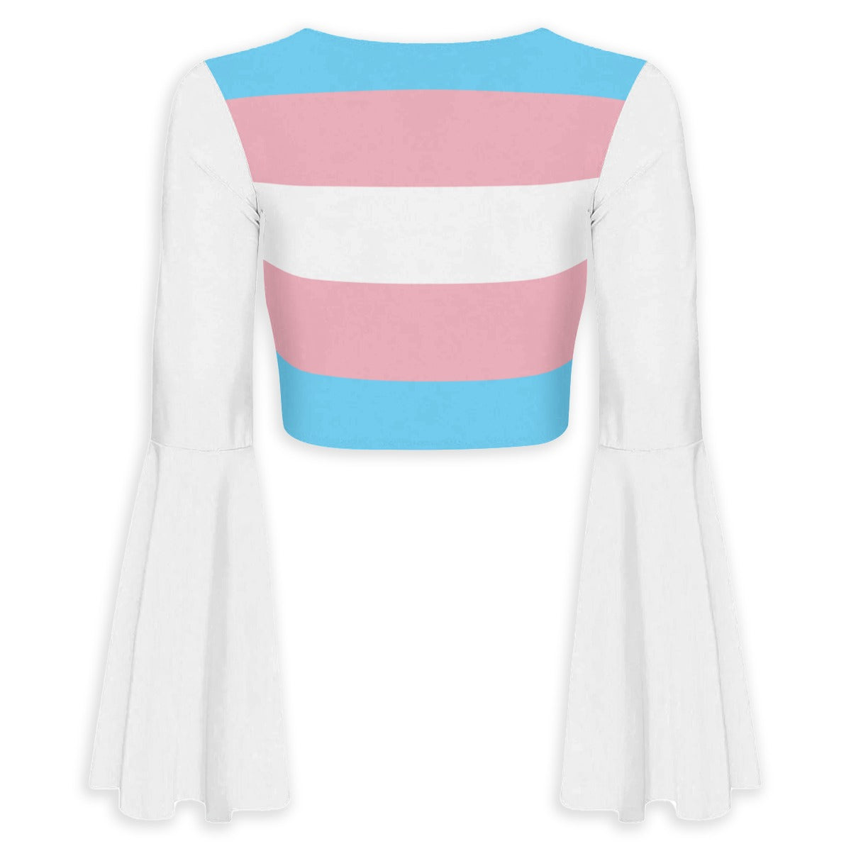 S-5XL Bell Sleeved White Tied Top