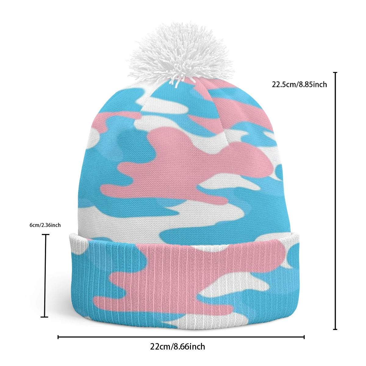 Pride Camouflage Knitted Pom-Pom Hat