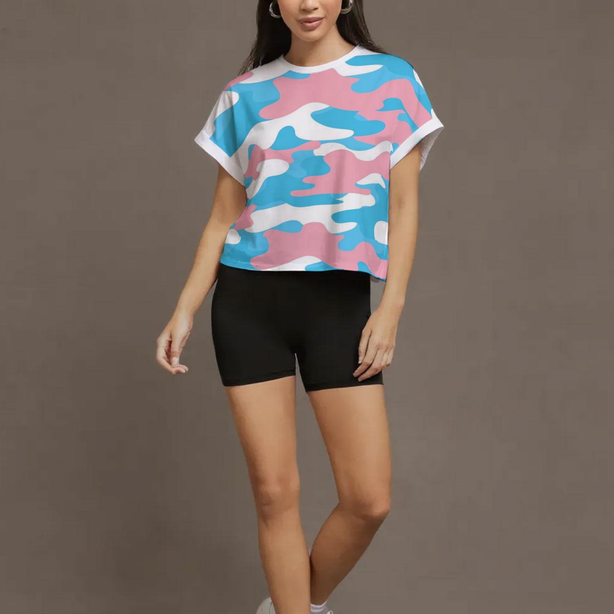 Pride Camouflage Open-Back Crossover Workout Top