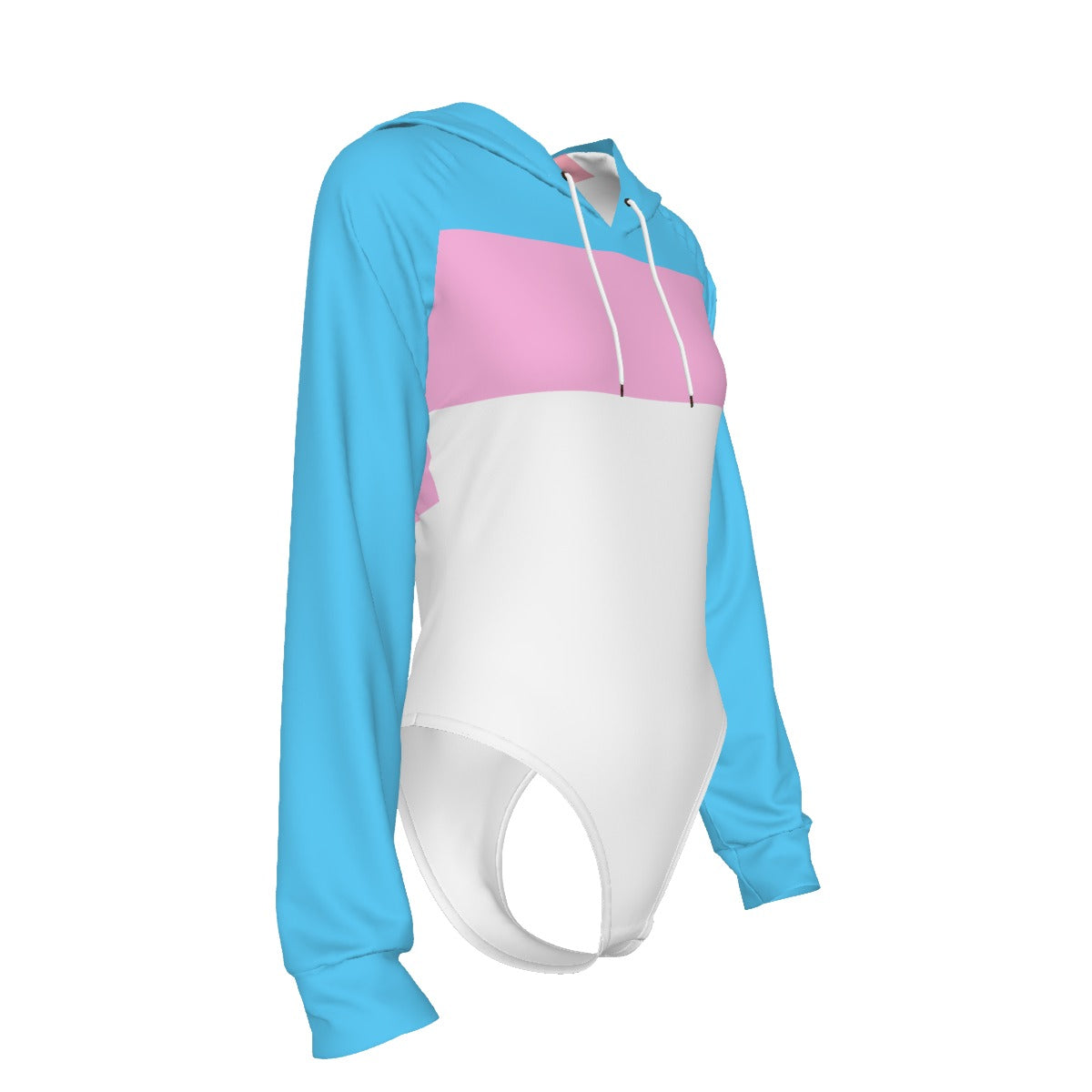 Teen Pride White Raglan Sleeve Hooded Bodysuit