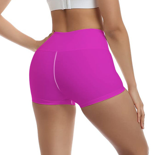 XS-L Hot Pink Ultra-Short Yoga Shorts