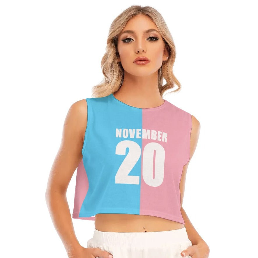 NOV 20th 'TRANS DAY of REMEMBRANCE' Sleeveless Cropped Top