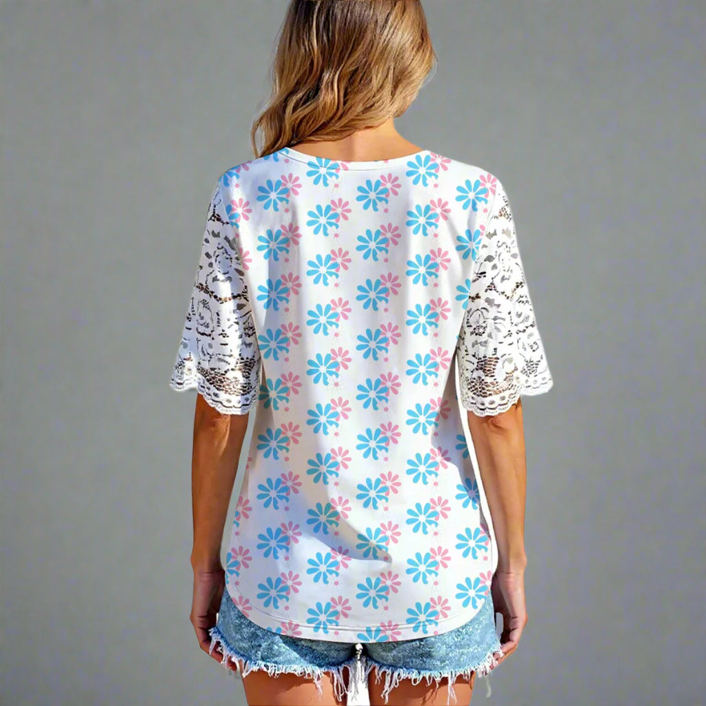 S - 5XL Pride Lace-Sleeved Loose Top