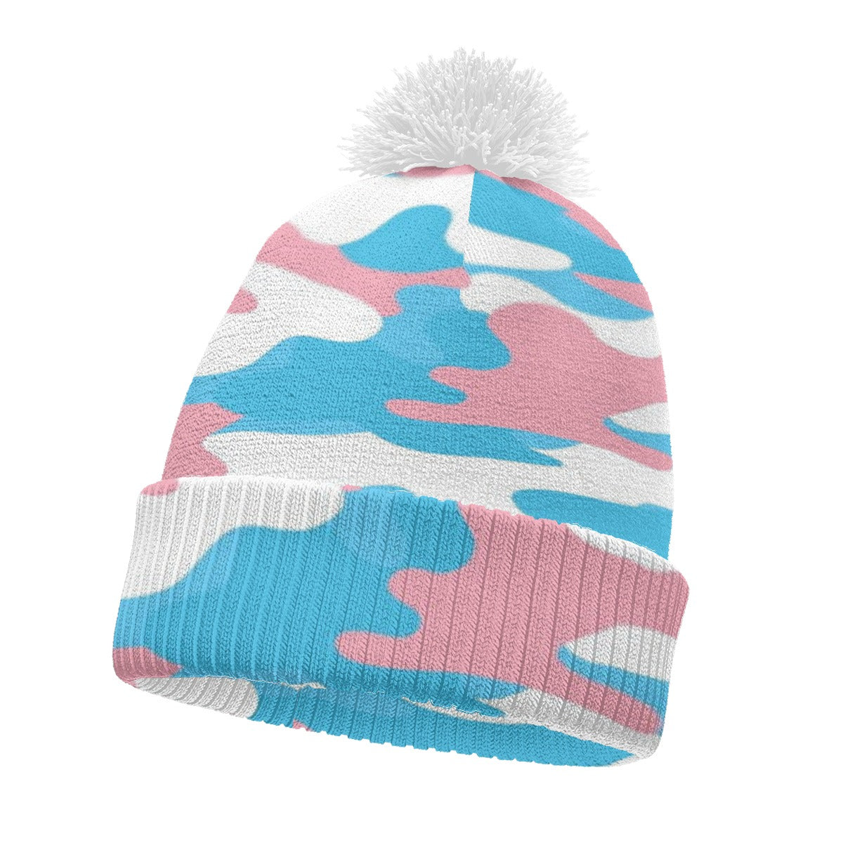 Pride Camouflage Knitted Pom-Pom Hat