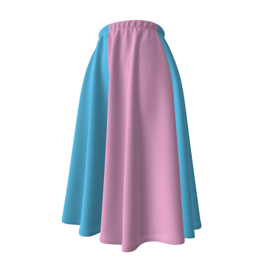 XS-6XL Blue Pink White Pride Long Maxi Skirt w/Pockets