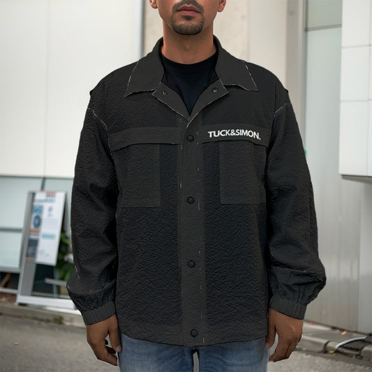 S-5XL Black/Red Tuck&Simon Destinction Casual Jacket