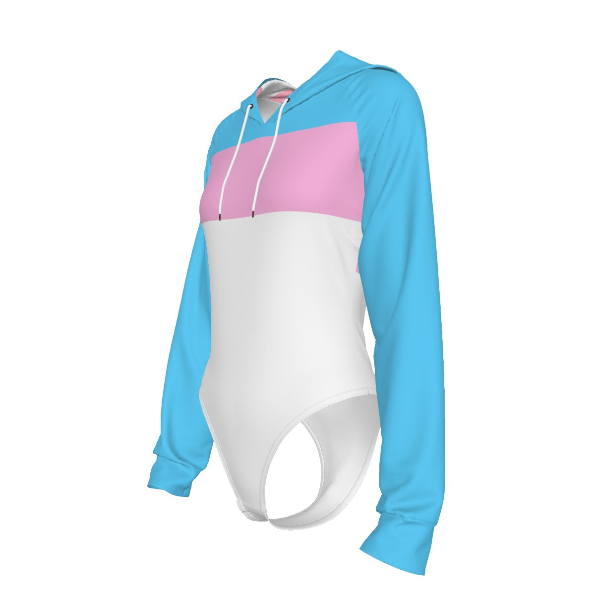 Teen Pride White Raglan Sleeve Hooded Bodysuit