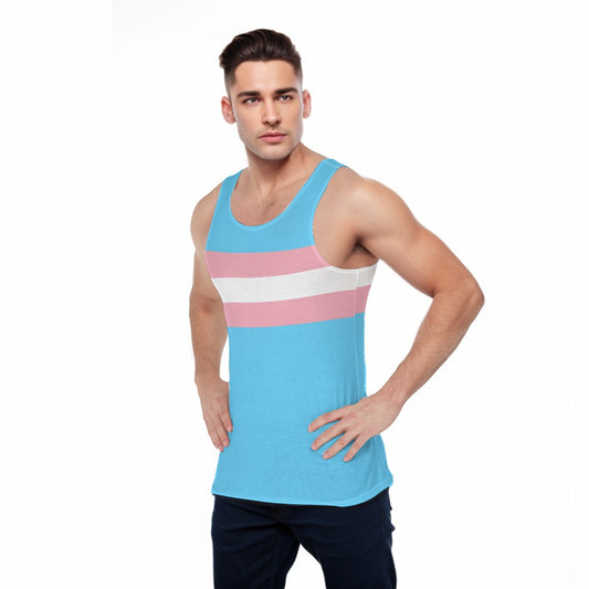 S-6XL Blue Pink White Pride Boyfriend Sports Tank