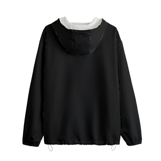 S-5XL Tuck&Simon Black Half-Zip Casual Pullover Jacket